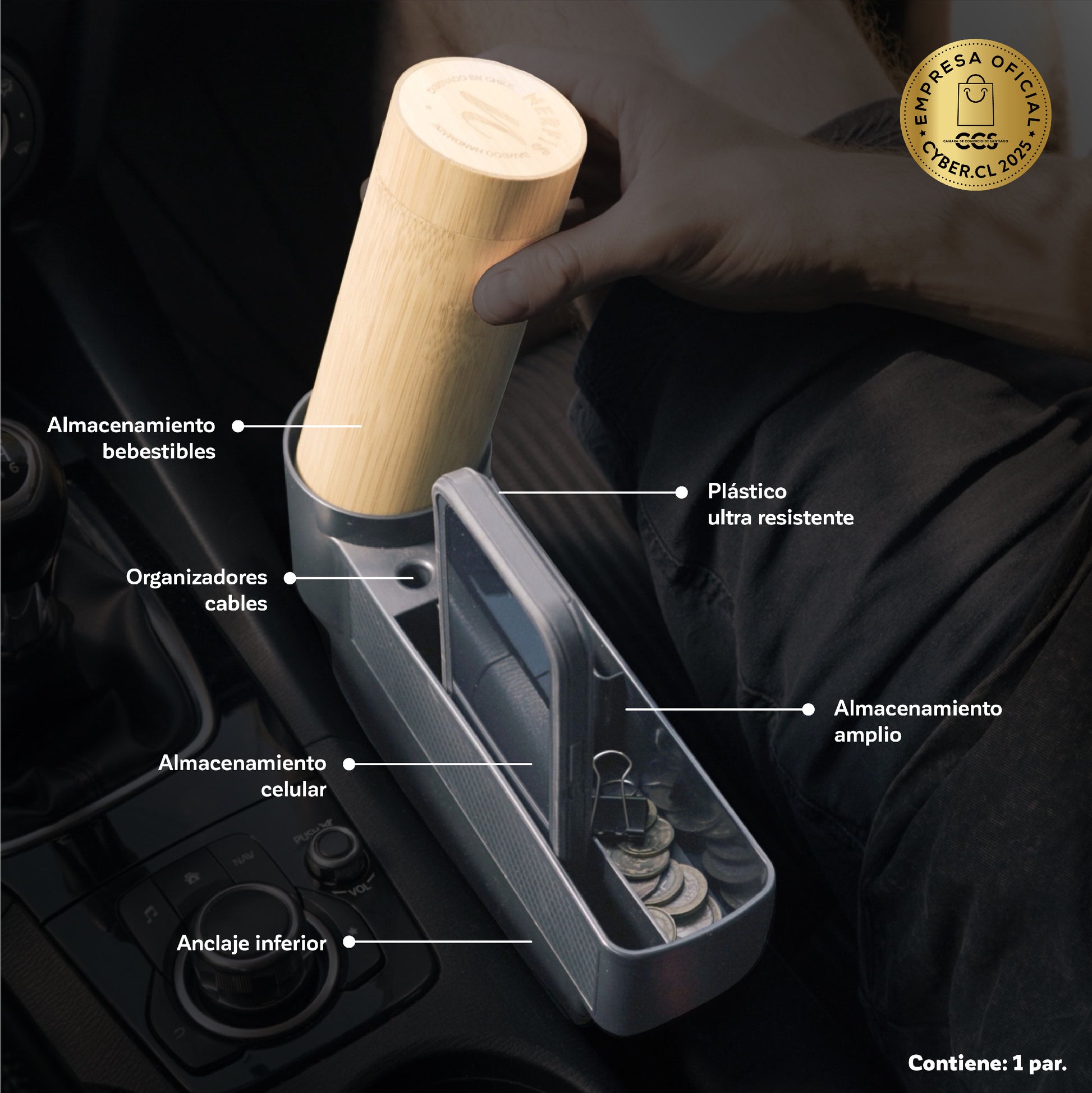 Organizador de Huecos Relleno para Asientos Auto