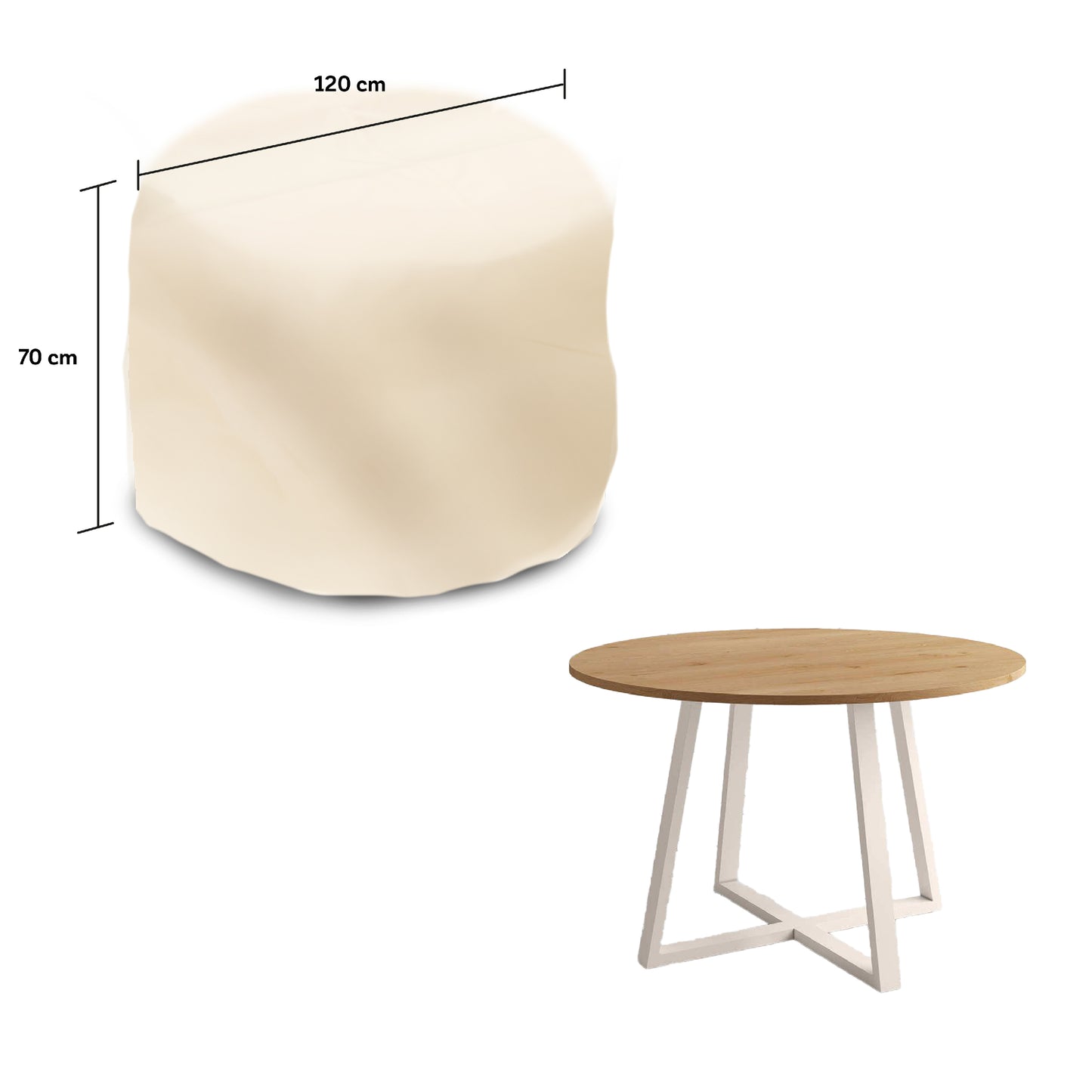 Funda para Mesa de Exterior Impermeable - Protección Mesas Jardín y Terraza - WAGEN COVERS