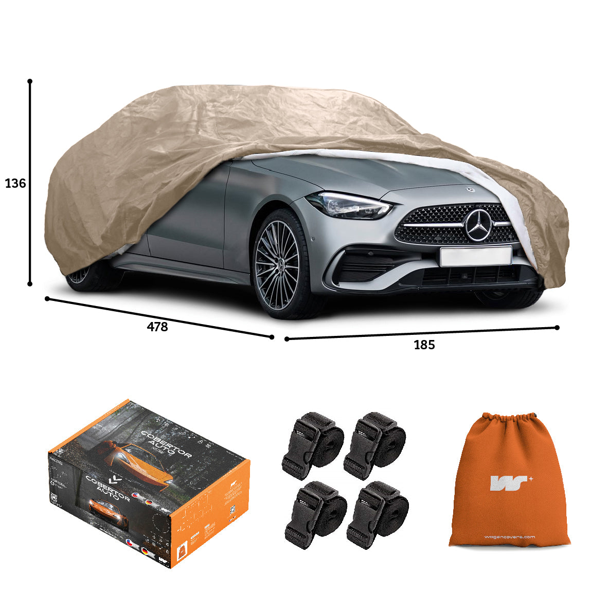 Funda para Auto Impermeable - Deluxe - WAGEN COVERS