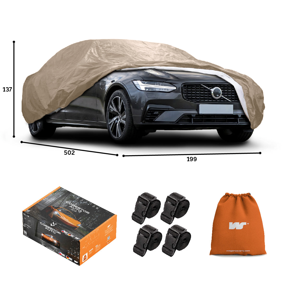 Funda para Auto Impermeable - Deluxe - WAGEN COVERS